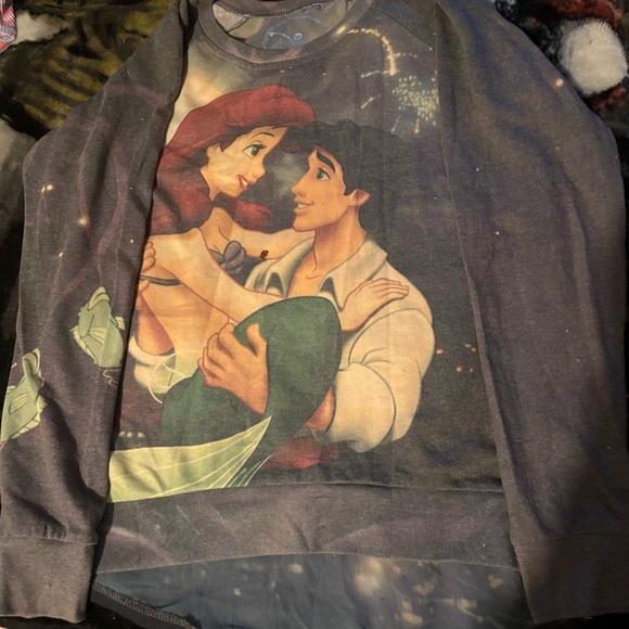 Disney Tops - Disney The Little Mermaid Crewneck Sweater - Black and Green